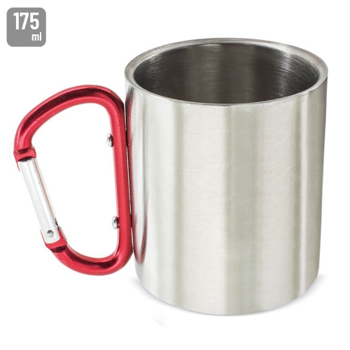TAZA CON MOSQUETON ESTANDAR "VENTURE" ROJO