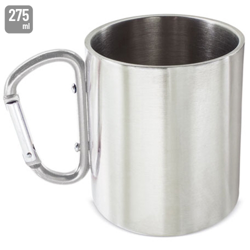 TAZA CON MOSQUETÓN "VENTURE PLUS" PLATA