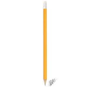 LÁPIZ MADERA CON GOMA NARANJA
