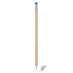 LÁPIZ MADERA CON GOMA COLOR AZUL