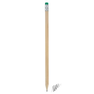 LÁPIZ MADERA CON GOMA COLOR VERDE "MARNY"