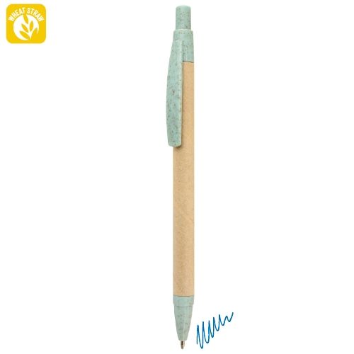 BOLIGRAFO FIBRA DE TRIGO "ECOBIO" AZUL