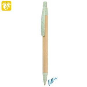 BOLIGRAFO FIBRA DE TRIGO "ECOBIO" VERDE