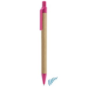 BOLIGRAFO CARTÓN RECICLADO "KARL" FUCSIA