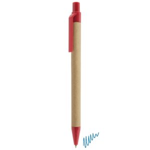 BOLIGRAFO CARTÓN RECICLADO "KARL" ROJO