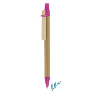 BOLIGRAFO CARTÓN RECICLADO "PINO" FUCSIA