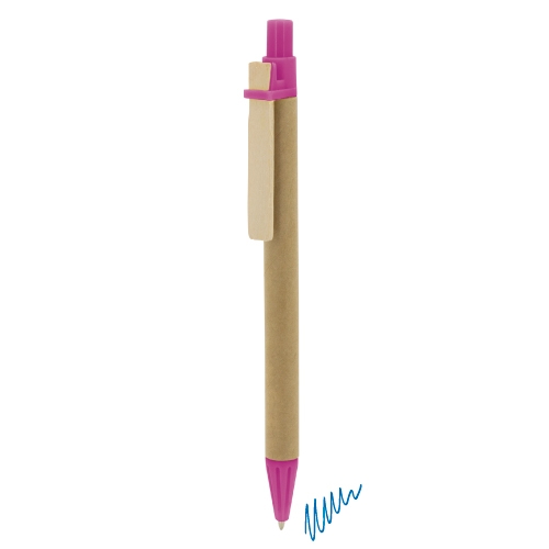 BOLIGRAFO CARTÓN RECICLADO "PINO" FUCSIA