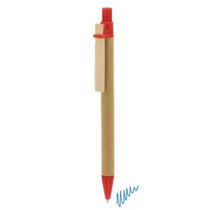 BOLIGRAFO CARTÓN RECICLADO "PINO" ROJO