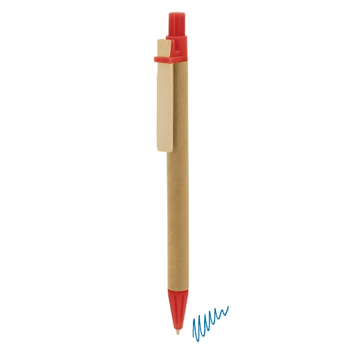 BOLIGRAFO CARTÓN RECICLADO "PINO" ROJO