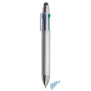BOLIGRAFO PUNTERO 4 COLORES "STAR" PLATA