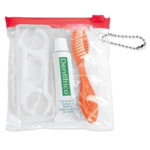 SET DENTAL CON BOLSA "ESENCIAL" ROJO