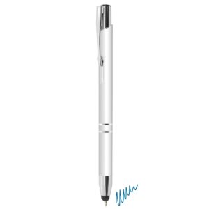 BOLIGRAFO METÁLICO AUTOMÁTICO CON PUNTERO "DENVER" BLANCO