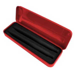 ESTUCHE METALICO COLOR 2 PC ROJO