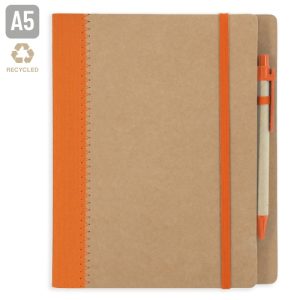 CUADERNO A5 CARTON RECICLADO "DIPA" NARANJA