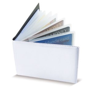 TARJETERO HORIZONTAL 40 TARJETAS "CAIXA" BLANCO