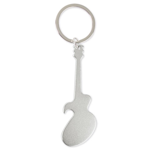 LLAVERO ALUMINIO GUITARRA  PLATA