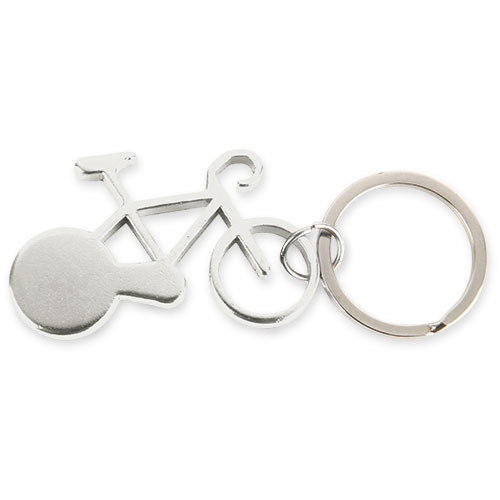 LLAVERO ALUMINIO "BIKE" PLATA