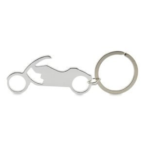 LLAVERO ALUMINIO MOTO PLATA