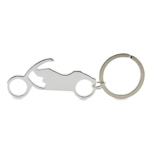 LLAVERO ALUMINIO MOTO PLATA