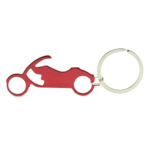 LLAVERO ALUMINIO MOTO ROJO