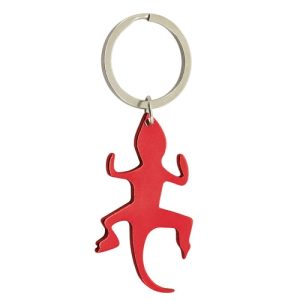 LLAVERO ALUMINIO "LAGARTO IBIZA" ROJO