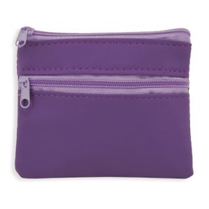 MONEDERO DOBLE CREMALLERA "LAUREN" LILA