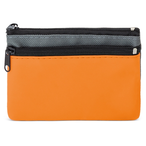 MONEDERO 2 CREMALLERAS "DUBLE" NARANJA