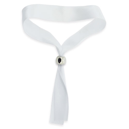 PULSERA BOLITA AJUSTABLE "METROPOL" BLANCO
