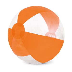 BALON DE PLAYA TRANSPARENTE/OPACO "SANTA CRUZ" NARANJA