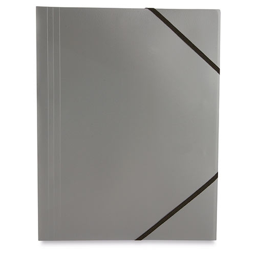 CARPETA SILVER CON GOMAS "CHAP" GRIS