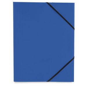 CARPETA SILVER CON GOMAS "CHAP" AZUL