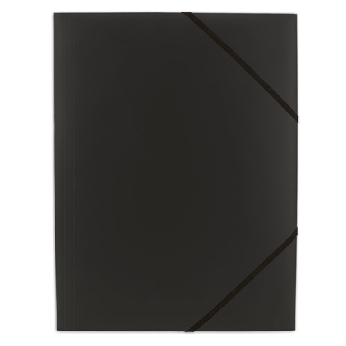 CARPETA SILVER CON GOMAS "CHAP" NEGRO
