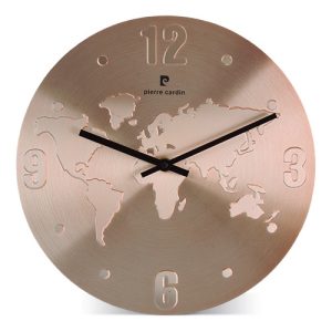 RELOJ MUNDI MAPA PIERRE CARDIN COBRE