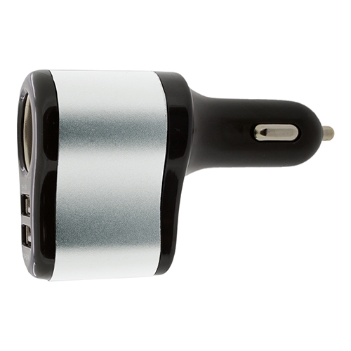 CARGADOR MULTIPLE MIX ALUMINIO NEGRO/PLATA