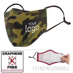 MASCARILLA CON FILTRO REUTILIZABLE GRAN CONFORT CAMUFLAJE