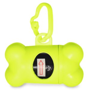 PORTABOLSAS FORMA HUESO "PERRETE" AMARILLO