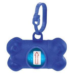 PORTABOLSAS FORMA HUESO "PERRETE" AZUL