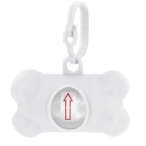 PORTABOLSAS FORMA HUESO "PERRETE" BLANCO
