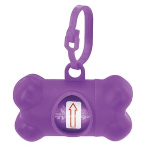 PORTABOLSAS FORMA HUESO "PERRETE" LILA