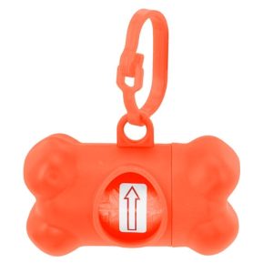 PORTABOLSAS FORMA HUESO "PERRETE" NARANJA