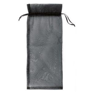 BOLSA VINO ORGANZA TREPY NEGRO