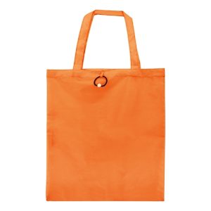 BOLSA PLEGABLE CON GOMA "VERA" NARANJA