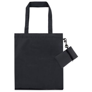 BOLSA PLEGABLE Y FUNDA CON CREMALLERA "POPPY" NEGRO