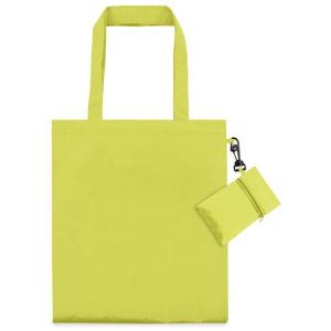BOLSA PLEGABLE Y FUNDA CON CREMALLERA "POPPY" PISTACHO