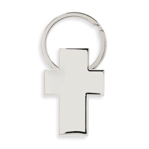 LLAVERO METALICO FORMA CRUZ "CHRISTIAN"