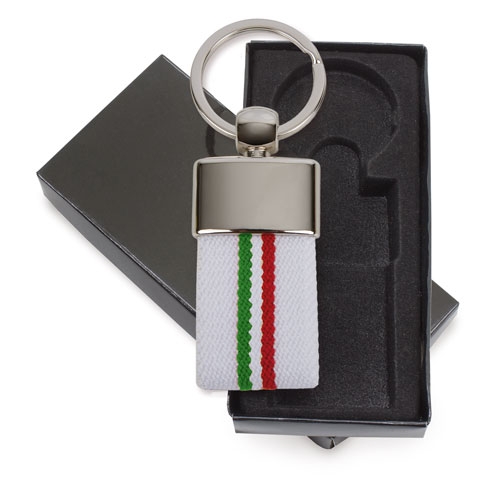 LLAVERO CINTURON BANDERA ITALIA BLANCO "DEREX" BLANCO