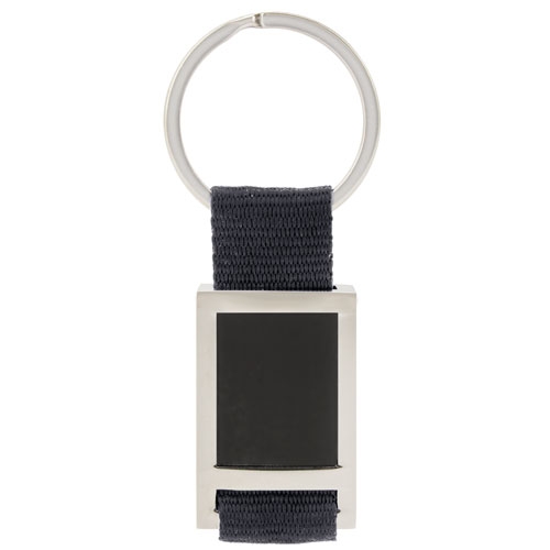 LLAVERO METALICO NYLON NEGRO