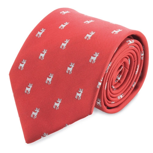 CORBATA NAVIDAD RENO ROJO