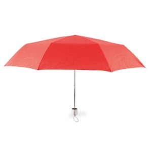 PARAGUAS PLEGABLE "CROMO" ROJO