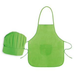SET DELANTAL Y GORRO INFANT NW PISTACHO